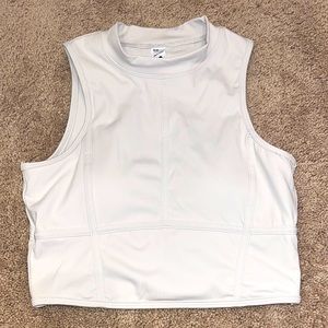 Cream Gold Hinge crop tank small